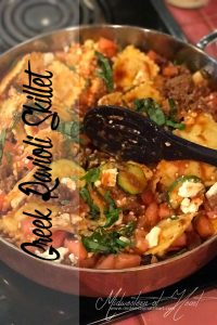 Greek Ravioli Skillet – Midwestern At Heart